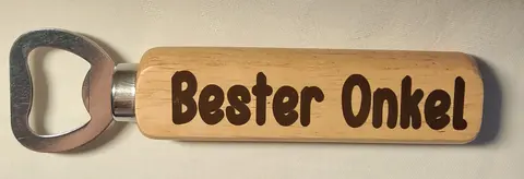 Flaschenöffner aus Holz - Bester Onkel