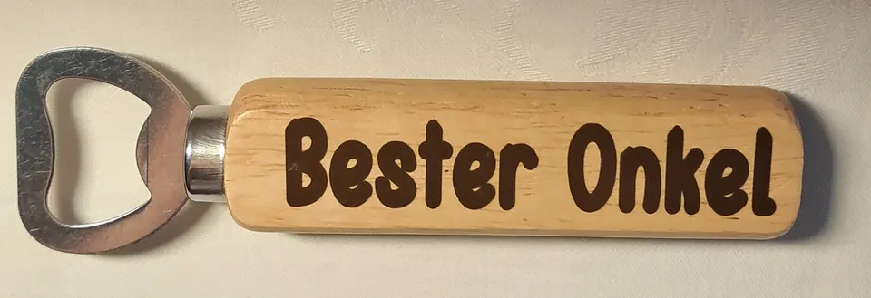 Flaschenöffner aus Holz - Bester Onkel – Matthias Drwenski