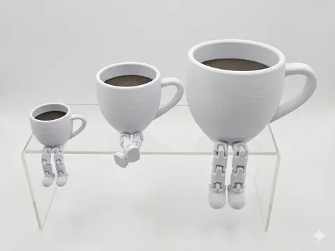 Kaffeetasse mit Flexi-Beinen 5 cm