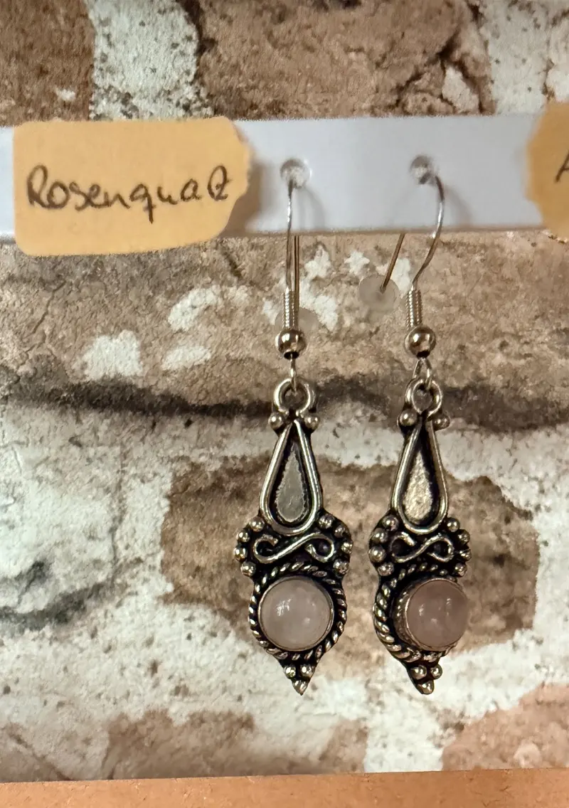 Ohrringe mit Naturstein und Stecker 925er Silber – Lopez Lumbi Raymundo Jose