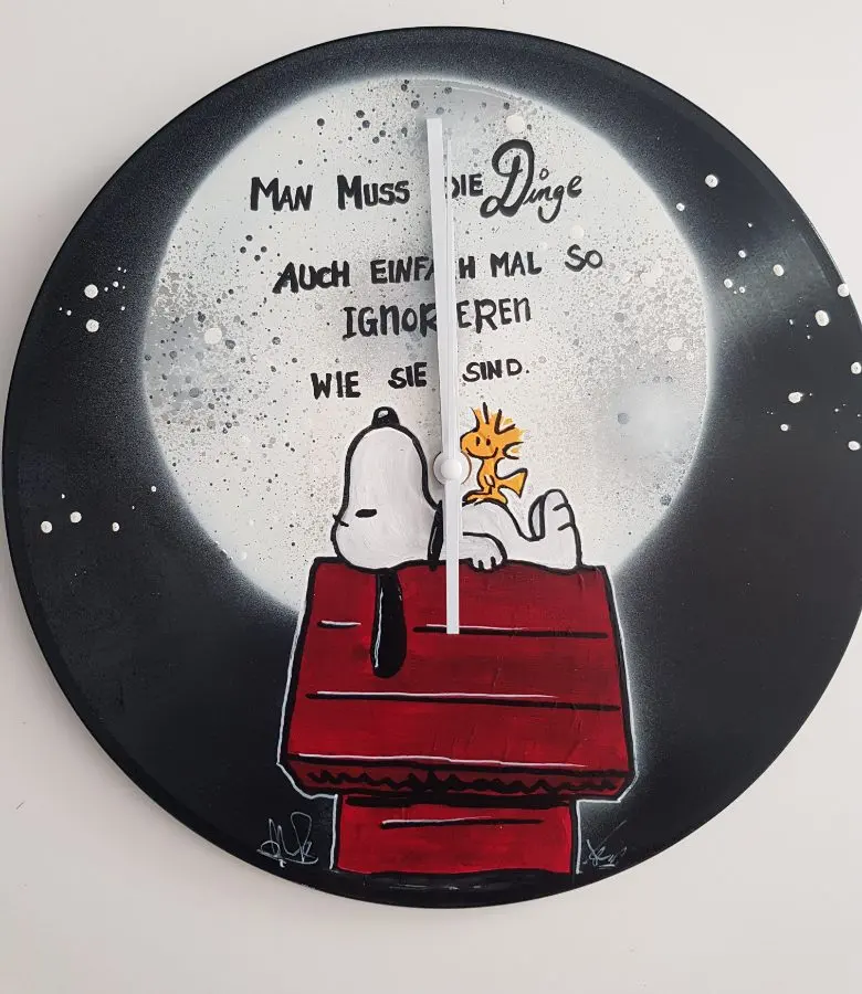 Schallplatte Snoopy als Uhr – Petra Kroll