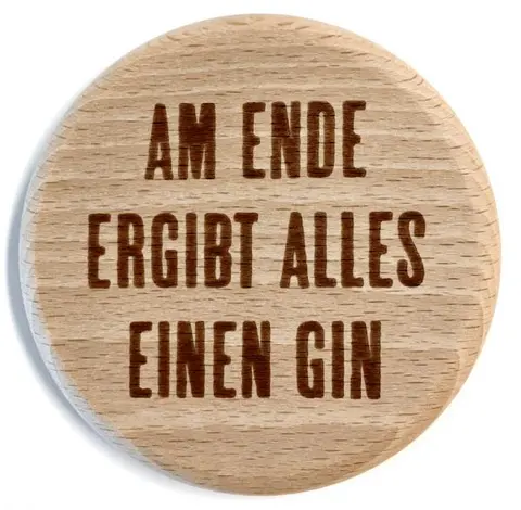 Glasdeckel "Ende"