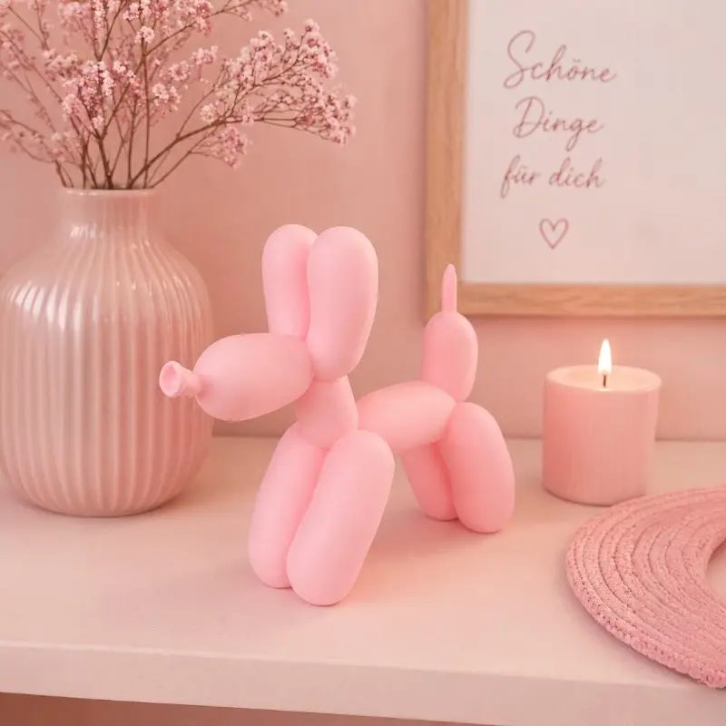 Dekofigur Ballonhund – Moderne Wohnaccessoire in zartem Rosa – Sindysminimarkt