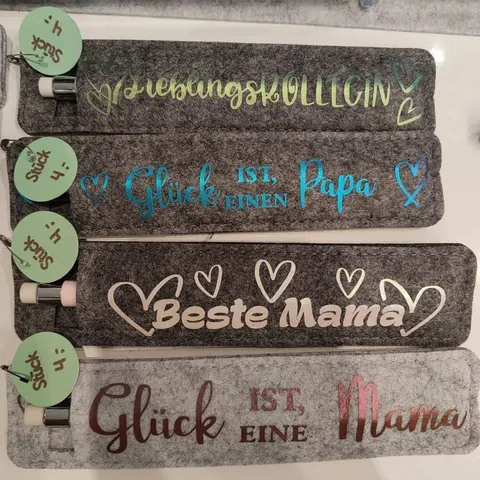 Stift Geschenke Verpackung mit Spruch und Stift 