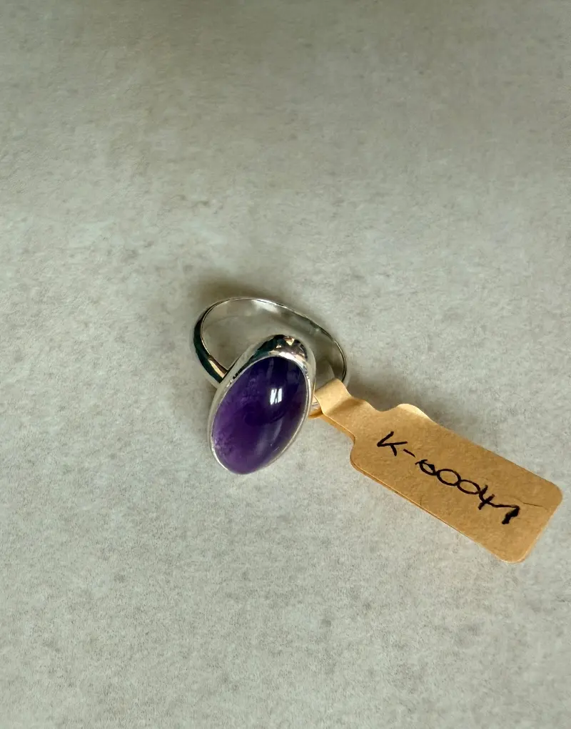 925er Silber Ring mit Amethist, gr. 14,8 – Lopez Lumbi Raymundo Jose