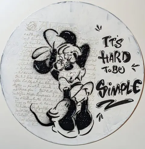 Schallplatte Minnie Mouse "It`s hard to be simple"