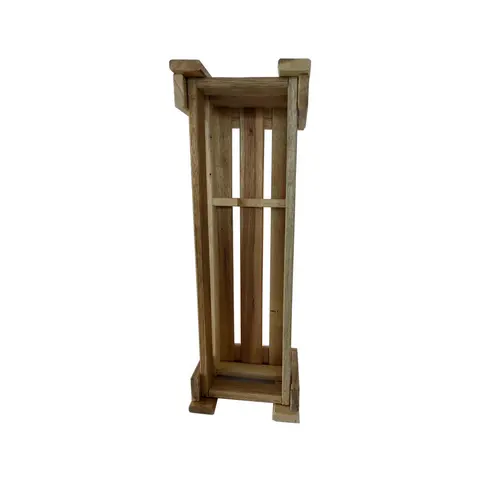 Dekorative Holz-Weinkiste / Für 1 Flasche,  Flaschenständer Inhalt sichtbar