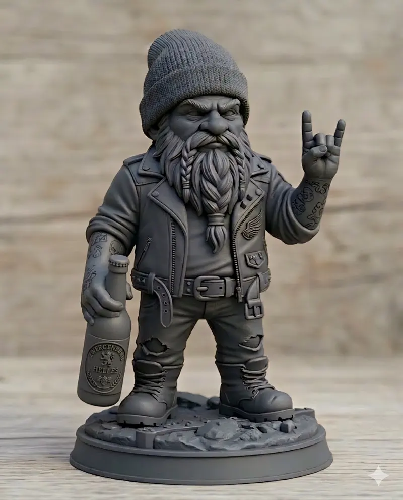 Wichtel Rocker klein – Herz und Hand