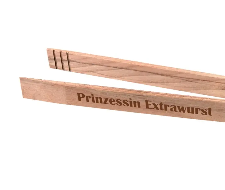 Grillzange mittel Text „Prinzessin Extrawurst“, 50 cm – Saidas Glückswerkstatt, Saida Schönwald