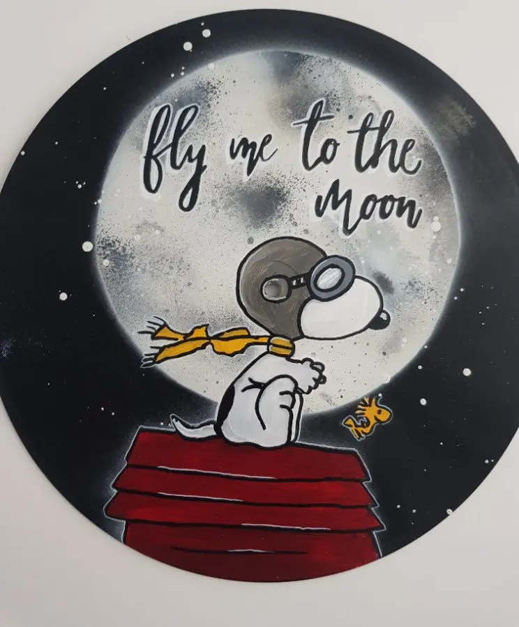 Schallplatte Snoopy "fly me to the moon" – Petra Kroll