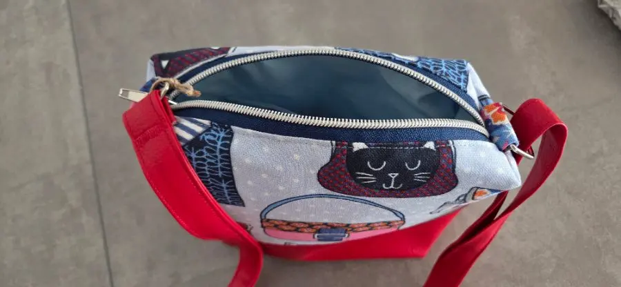 Kleine Boxybag rot/blau – Sabine Müller