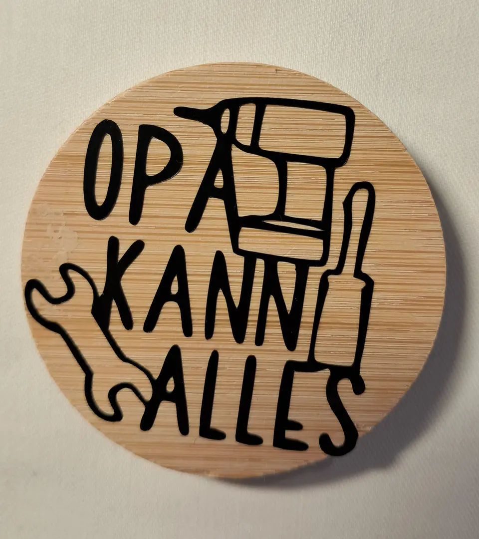 Magnetischer Flaschenöffner Holz 'Opa kann alles' – Matthias Drwenski