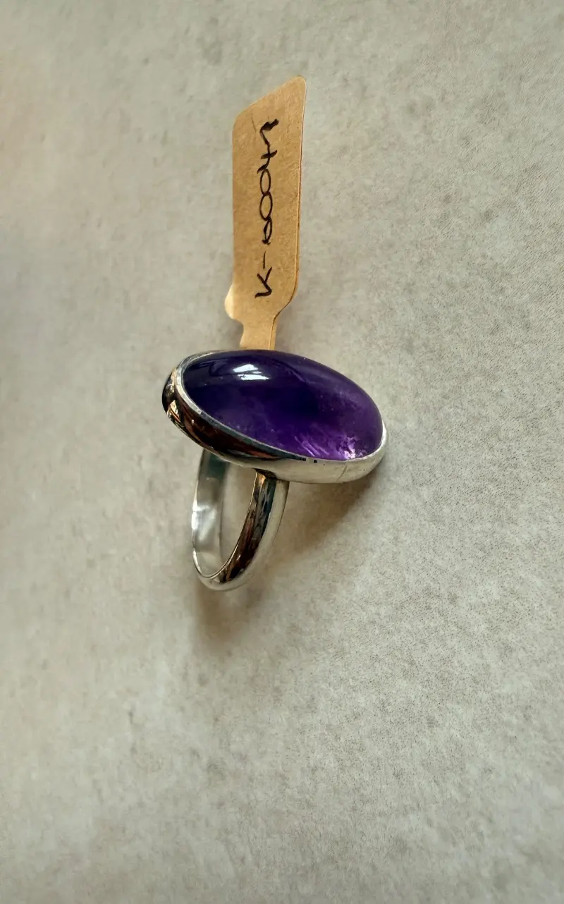 925er Silber Ring mit Amethist, gr. 14,8 – Lopez Lumbi Raymundo Jose