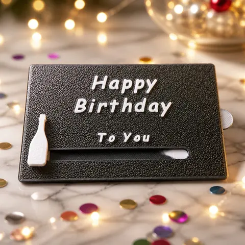 Geschenketui für Gutscheine „Happy Birthday To You“ – Gutscheinverpackung mit Schiebemechanismus – personalisierbar