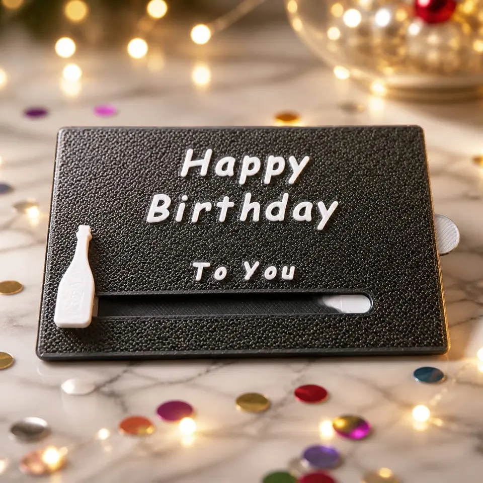 Geschenketui für Gutscheine „Happy Birthday To You“ – Gutscheinverpackung mit Schiebemechanismus – personalisierbar – Stefanie Braukhane