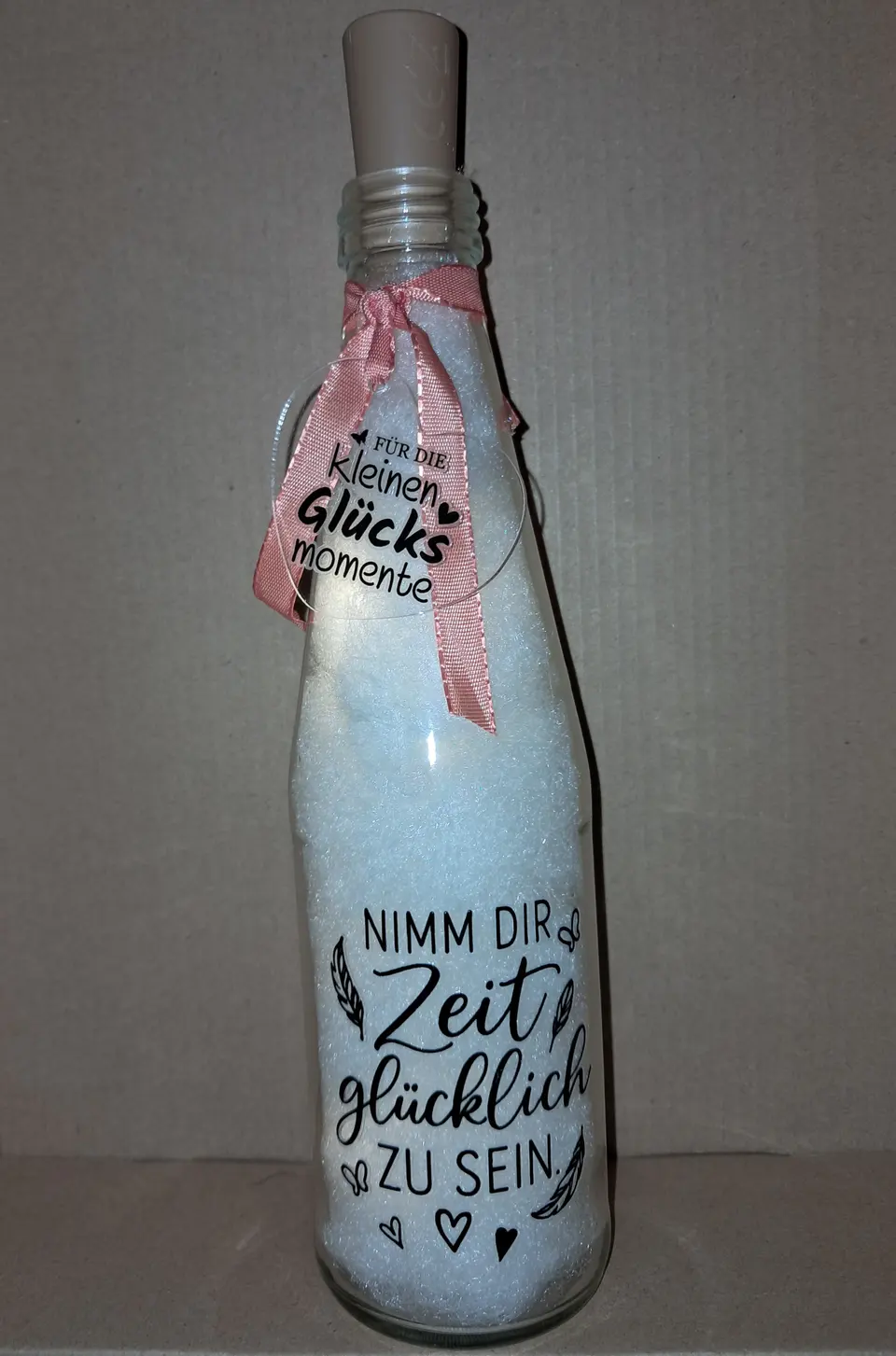 Deko-Flasche 'Glücksmomente' – Matthias Drwenski