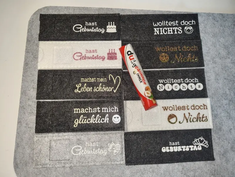 Schokoladen Geschenk Verpackung mit verschiedenen Sprüchen – Kerstin Pohlmann