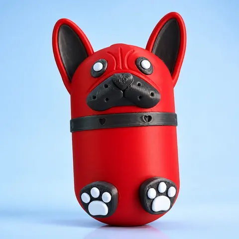 Bulldogge Snackbox Anhänger – Leckerli Dose für Hunde – 3D Aufbewahrungsbox – personalisierbar
