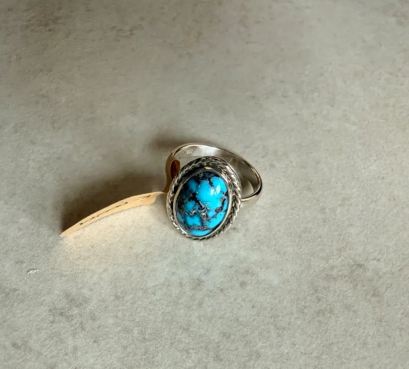 925er Silber Ring mit Türkis, gr. 15 – Lopez Lumbi Raymundo Jose