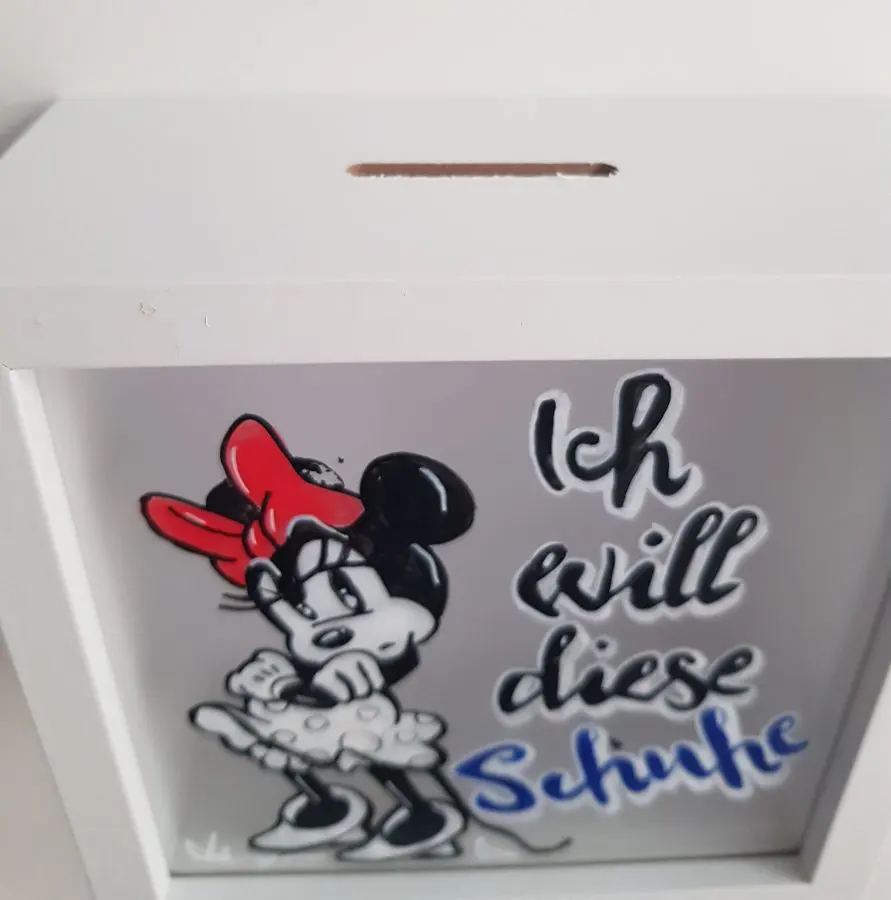 Spardose Minnie Mouse "Ich will diese Schuhe" – Petra Kroll
