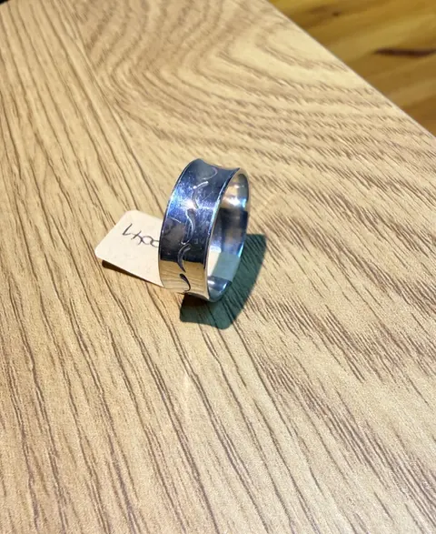 925er Silber Ring mit Muster gr. 17