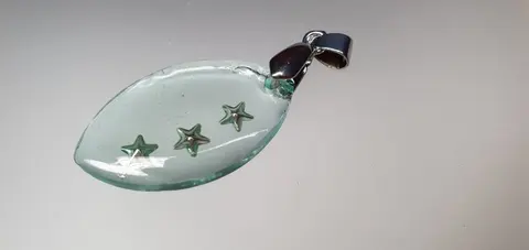Kettenanhänger "Aqua is life" Tropfen 