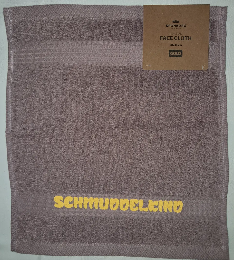 Personalisierter Waschlappen Schmuddelkind – Matthias Drwenski