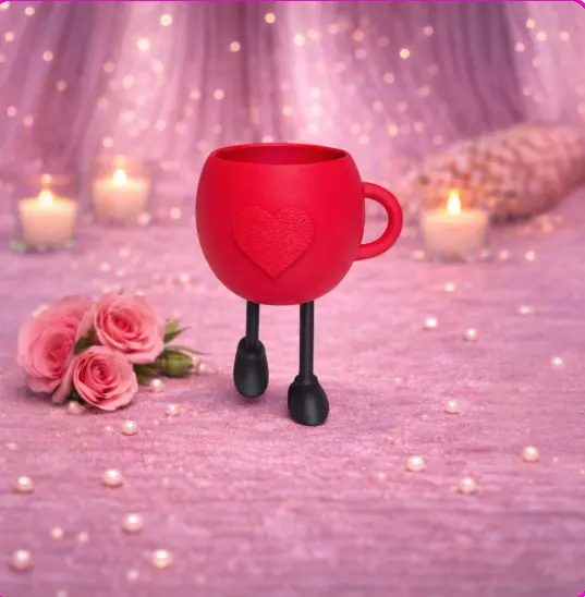 Gehende Herztasse – Teelicht-kompatibel ❤️🕯️ – Sindysminimarkt