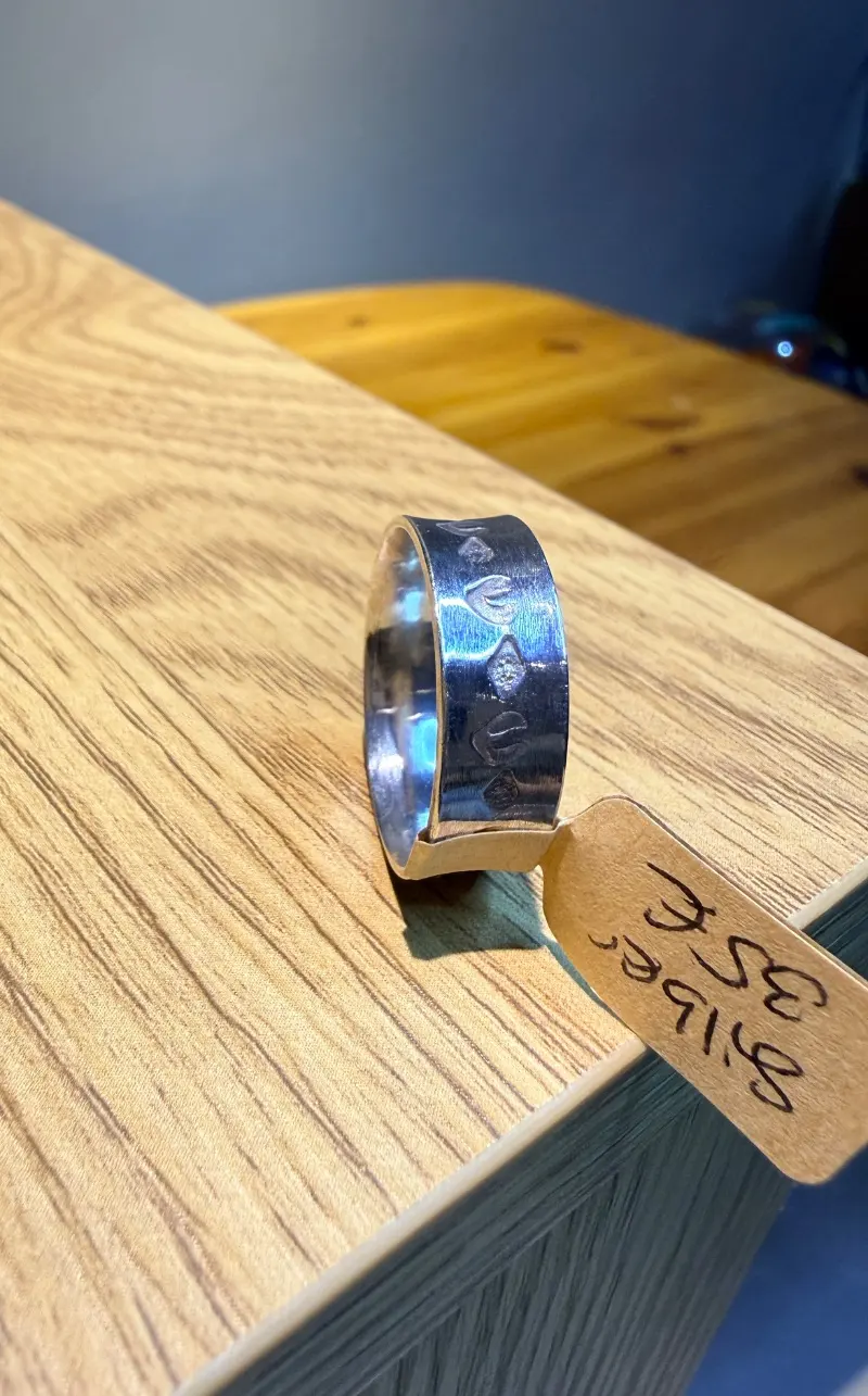 925er Silber Ring mit Muster gr. 23 – Lopez Lumbi Raymundo Jose