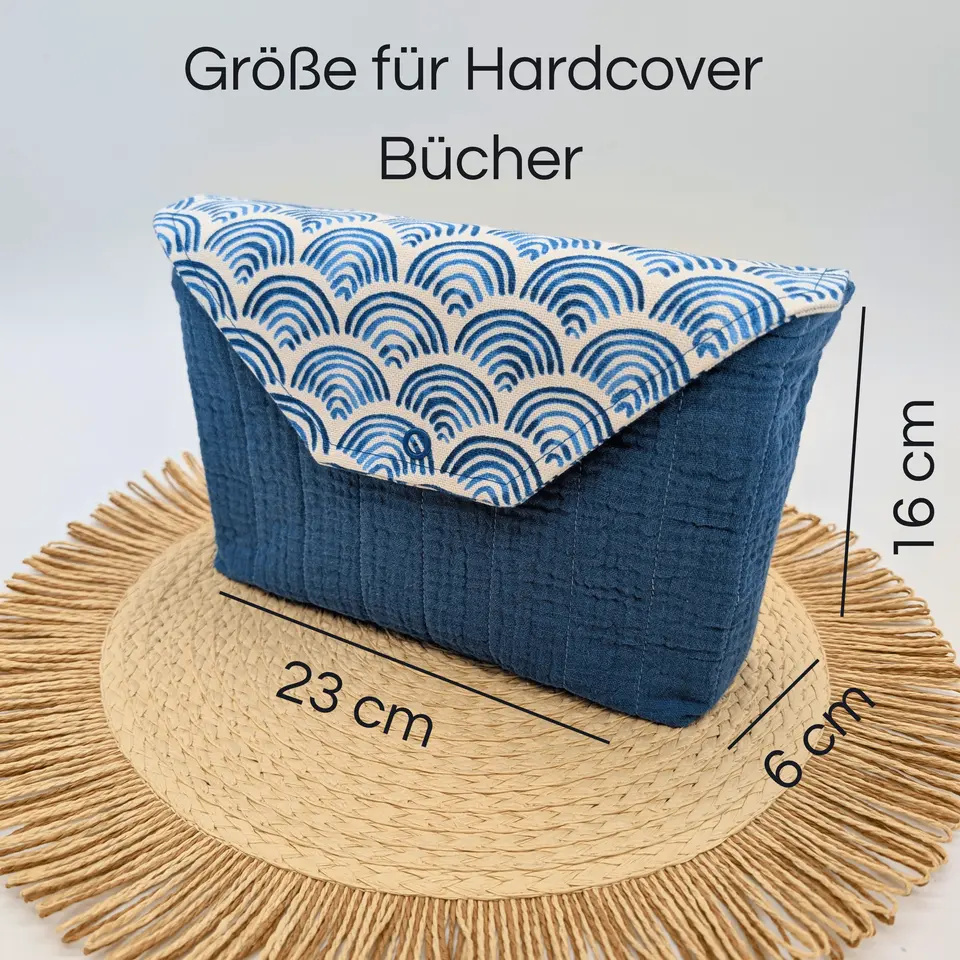 Buchtasche Meer für Hardcover-Bücher – Rosalies Traumatelier | Rosalie Petrusch