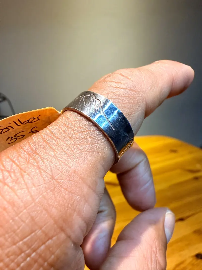 925er Silber Ring mit Muster gr. 22/23 – Lopez Lumbi Raymundo Jose