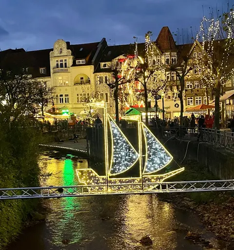 Dünne Magnete: 2 Segelboote auf Salze, Bad Salzuflen