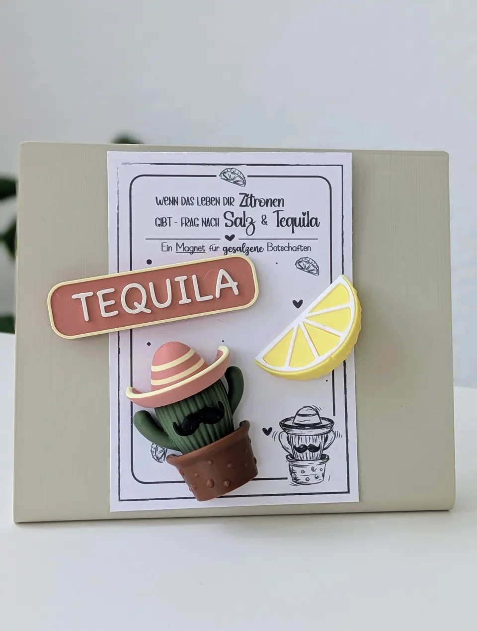 Magnet Set Mr Nacho Tequila & Zitrone | 3D Druck Kühlschrankmagnet | – By Jana Kalbau