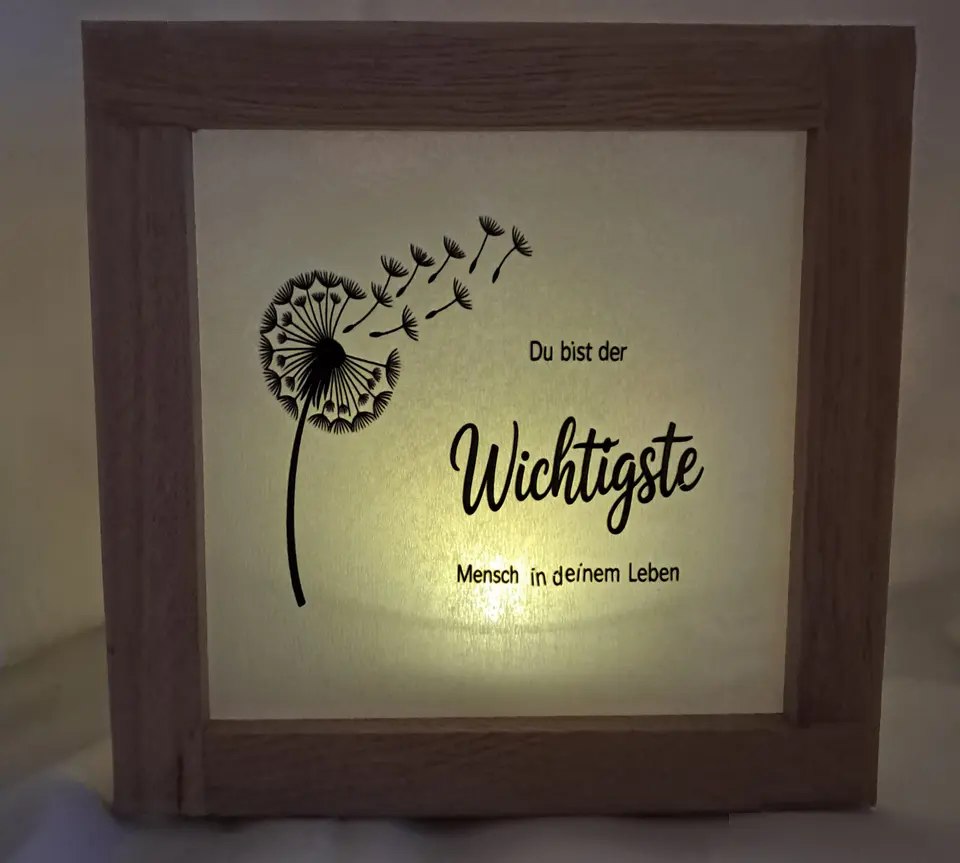 LED-Leuchtrahmen Pusteblume – Matthias Drwenski
