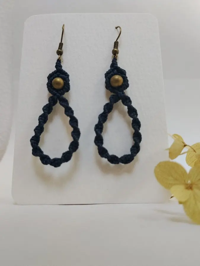 Ohrringe Matröschka Marineblau – Margarita Fuchs