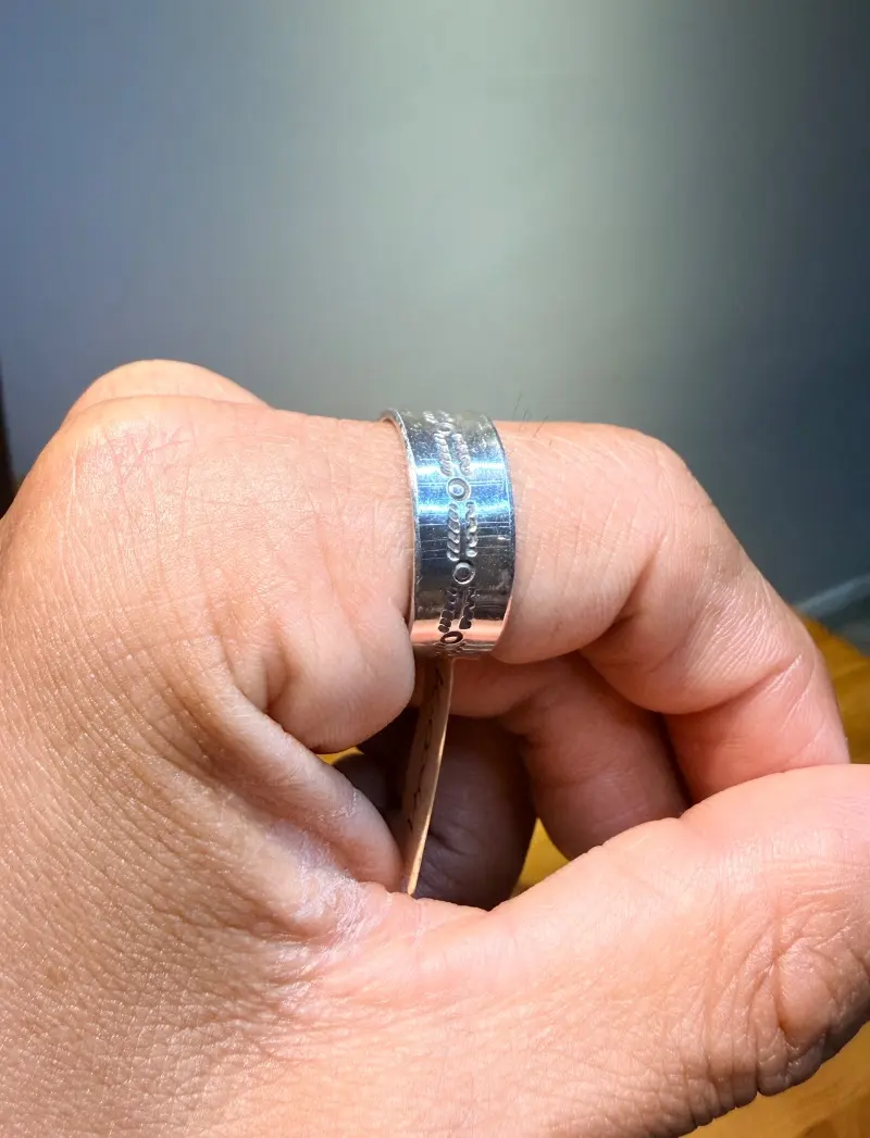 925er Silber Ring mit Muster gr. 20 – Lopez Lumbi Raymundo Jose