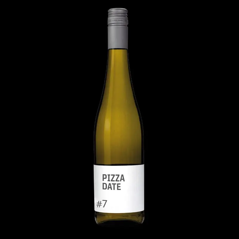 PIZZA DATE, Weißwein Cuvée halbtrocken – Saidas Glückswerkstatt, Saida Schönwald