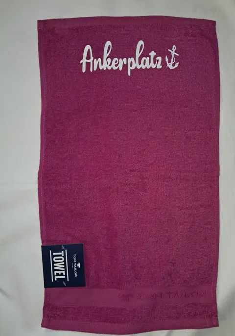 Gästehandtuch Ankerplatz brombeer