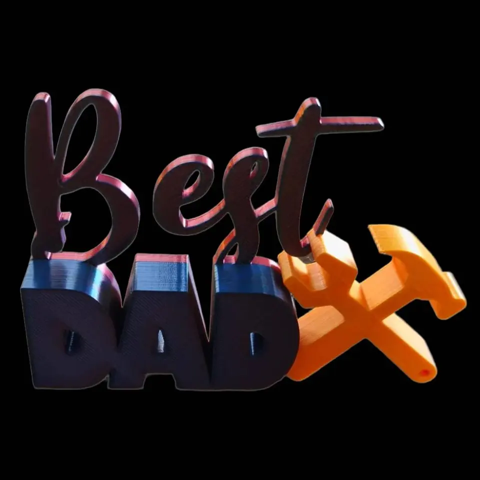Best Dad Geschenk – Werkzeug Deko 3D aus PLA – Vatertagsgeschenk – personalisierbar – Stefanie Braukhane