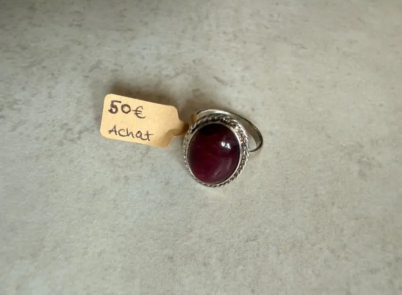925er Silber Ring mit Achat, gr. 17 – Lopez Lumbi Raymundo Jose