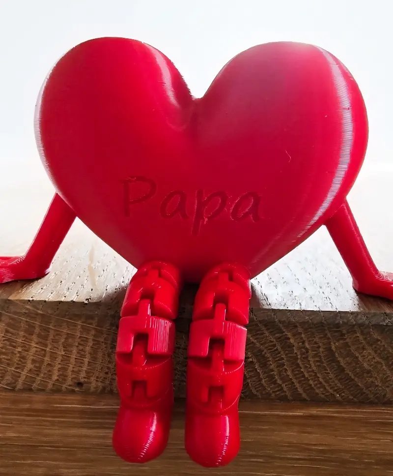 Herz mit Flexi-Beinen - Mama, Oma, Papa, Opa – Herz und Hand