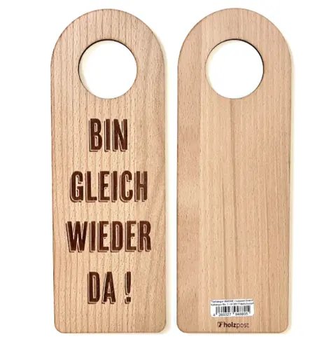 Türanhänger "Gleich da"