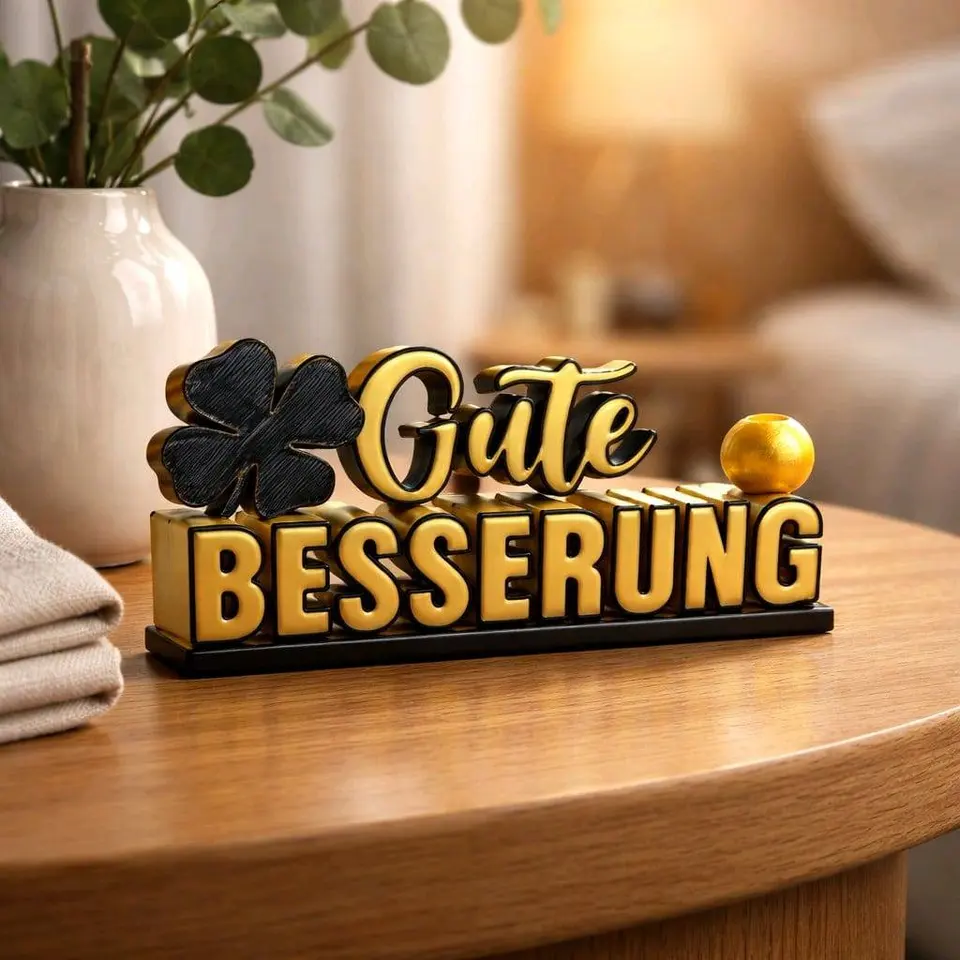 Personalisierter Gute-Besserung Displayständer – liebevolle Genesungswünsche stilvoll präsentieren – Stefanie Braukhane
