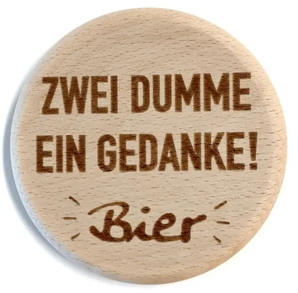 Glasdeckel "Gedanke - BIER" – Saidas Glückswerkstatt, Saida Schönwald