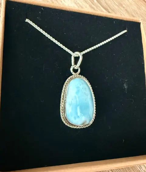 Silberkette mit Larimar 