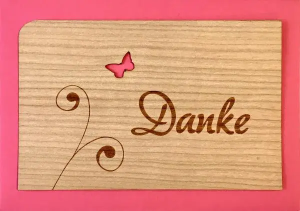 Grußkarte Danke, Umschlag grün – Saidas Glückswerkstatt, Saida Schönwald