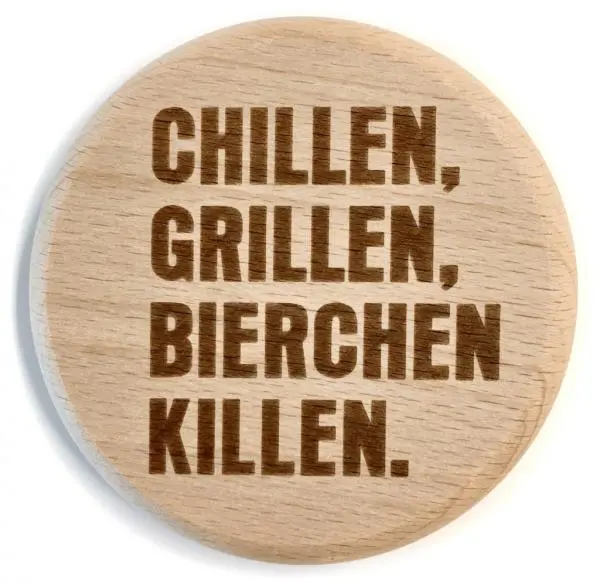 Glasdeckel "Chillen" – Saidas Glückswerkstatt, Saida Schönwald