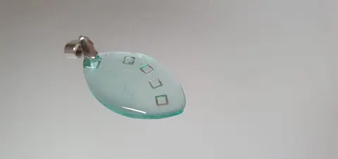 Kettenanhänger "Aqua is life" großer Tropfen