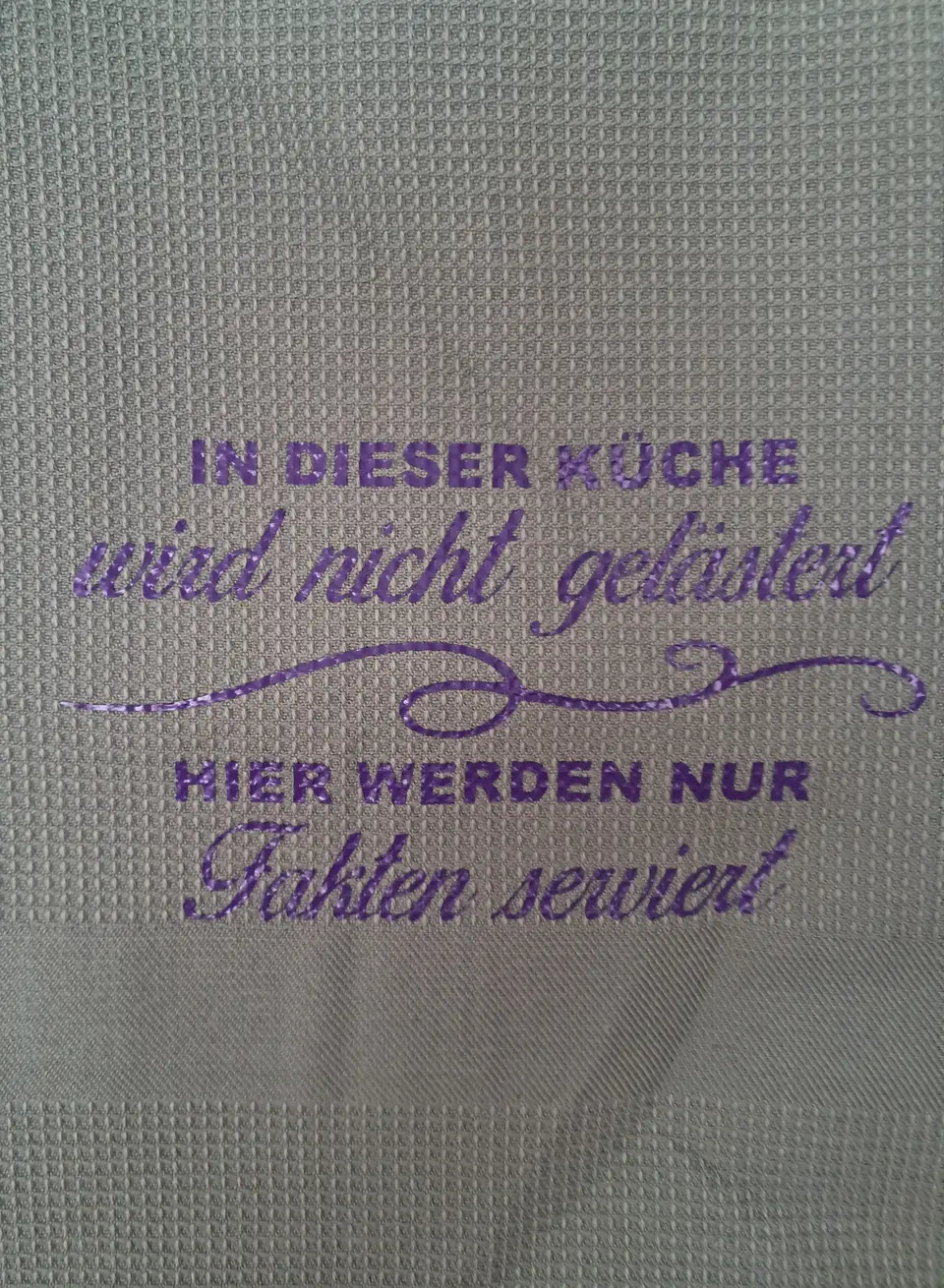 Geschirrtuch mit Spruch – Matthias Drwenski