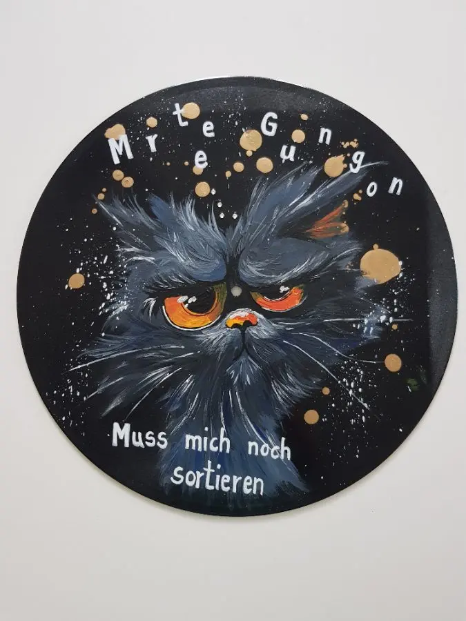 Schallplatte Katze " MrteeGungeon - Muss mich noch sortieren" – Petra Kroll